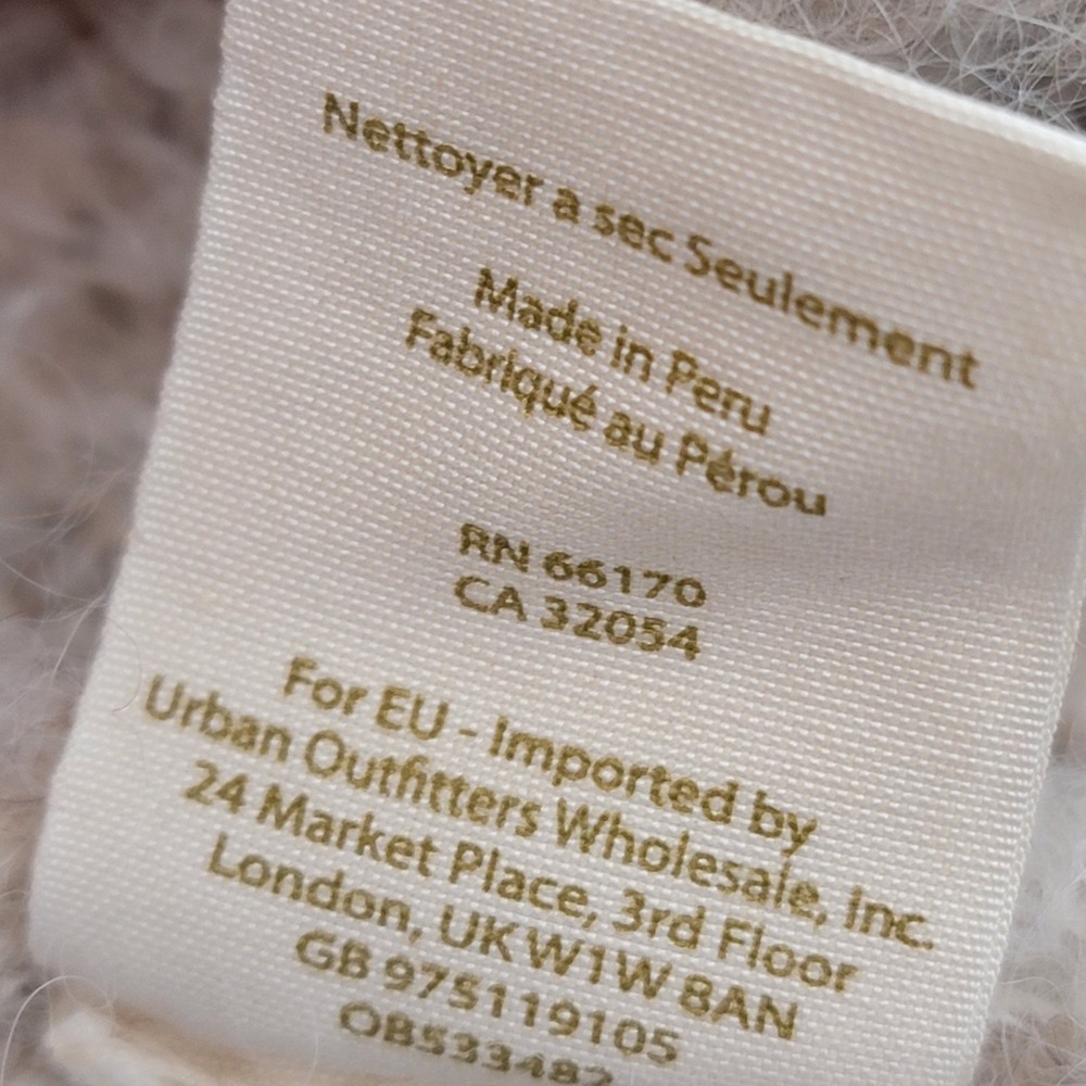 Free People Women XS She's All That Sweater Blue Alpaca Blend Turtleneck Peru - Picture 10 of 12